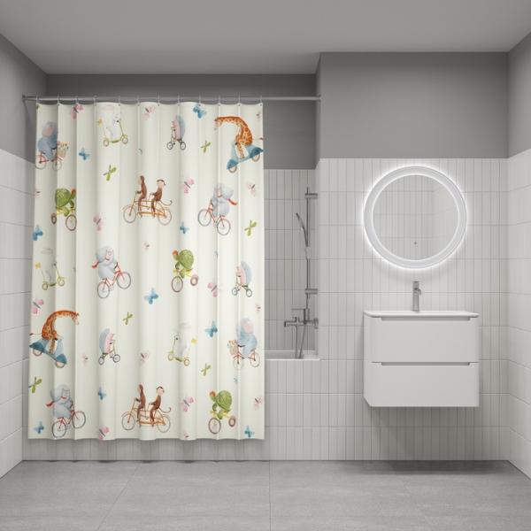 Штора для ванной комнаты Iddis BA03P18i11 180x200 см полиэстер, бежевая