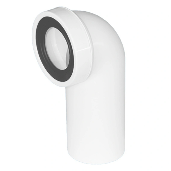 Mcalpine MRWCE-CON9 Фановая труба под углом 90 град, вход 90-110 мм, выход гладкий 110 мм. длина 230мм.