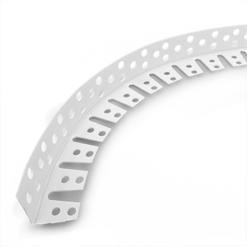 Угол из ПВХ под шпатлёвку арочный перфорир. белый L=3м, Salag