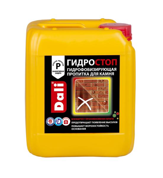 Пропитка Гидростоп гидрофобизирующая для минеральных поверхностей 5л DALI