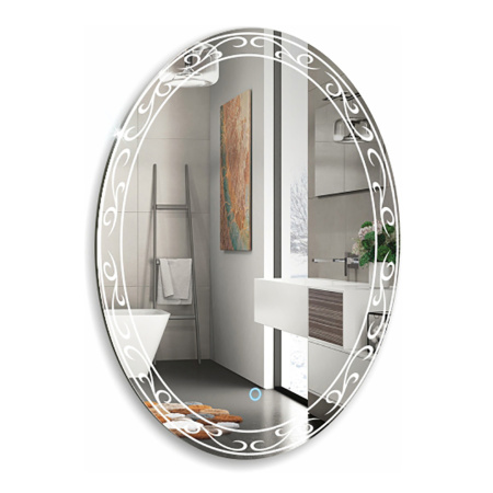 Зеркало Нанси 57х77 см с LED подсветкой, сенсорный выключатель