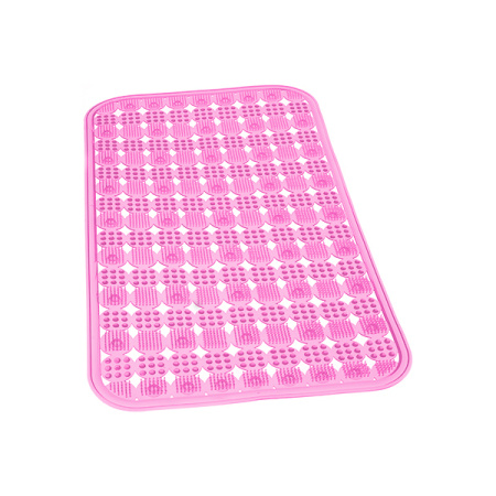 Коврик для ванны антискользящий массажный SPA, 70*36см, розовый, арт. 10