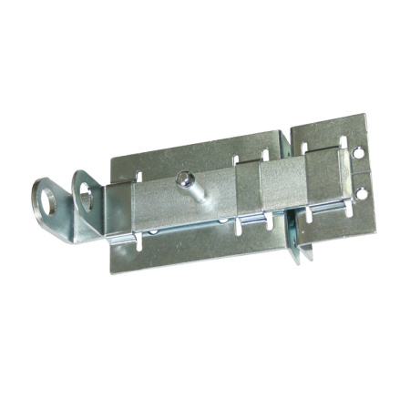 Задвижка дверная ЗД-04, Металлист, полимер серебро, прямоугольный ригель