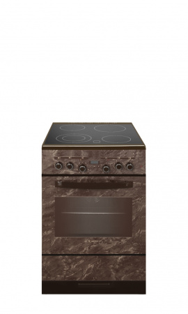 Плита кухонная электрическая GEFEST 6560-03 0054 коричневая с рисунком "мрамор"