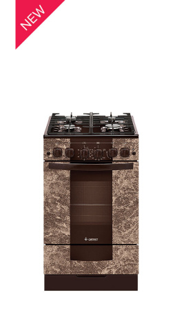 Плита кухонная газовая GEFEST 5500-02 0114 коричневый мрамор