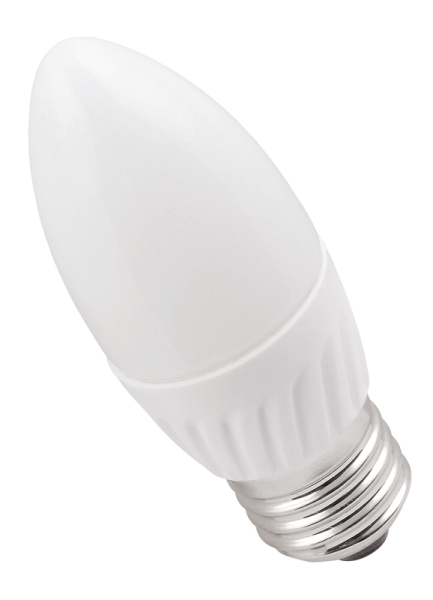 Лампа светодиодная (LED) "свеча" Е27 5Вт (450Лм) 3000К 230В IEK ECO (708601)