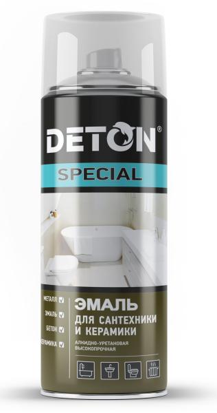 Эмаль аэроз. для ванн и керамики Deton Special белая 520мл