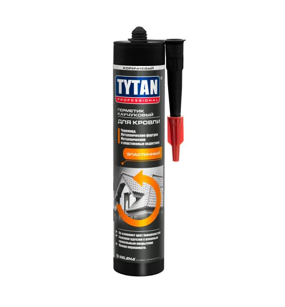 Герметик каучуковый для кровли Tytan Professional 310мл, коричневый
