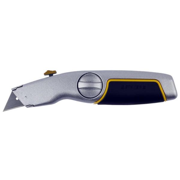 Нож трапециевидное лезвие, металлический с автостопом STAYER MASTER  (09144) (STAYER)