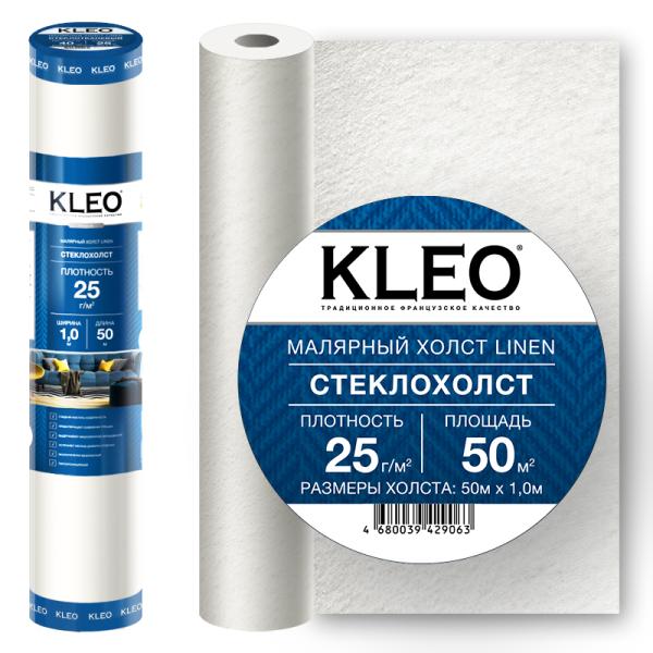 Стеклохолст малярный KLEO LINEN 25 (25 гр/м2), 1х50 п.м.