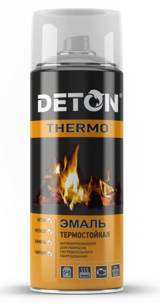Эмаль термостойкая Deton Termo черная 520мл