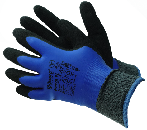 Перчатки акриловые утепленные, вспененное латексное покрытие, синие, GWARD