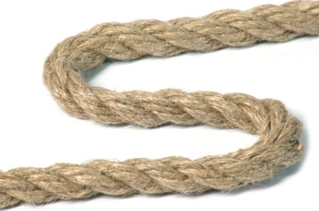 Веревка джутовая крученая, д. 16мм